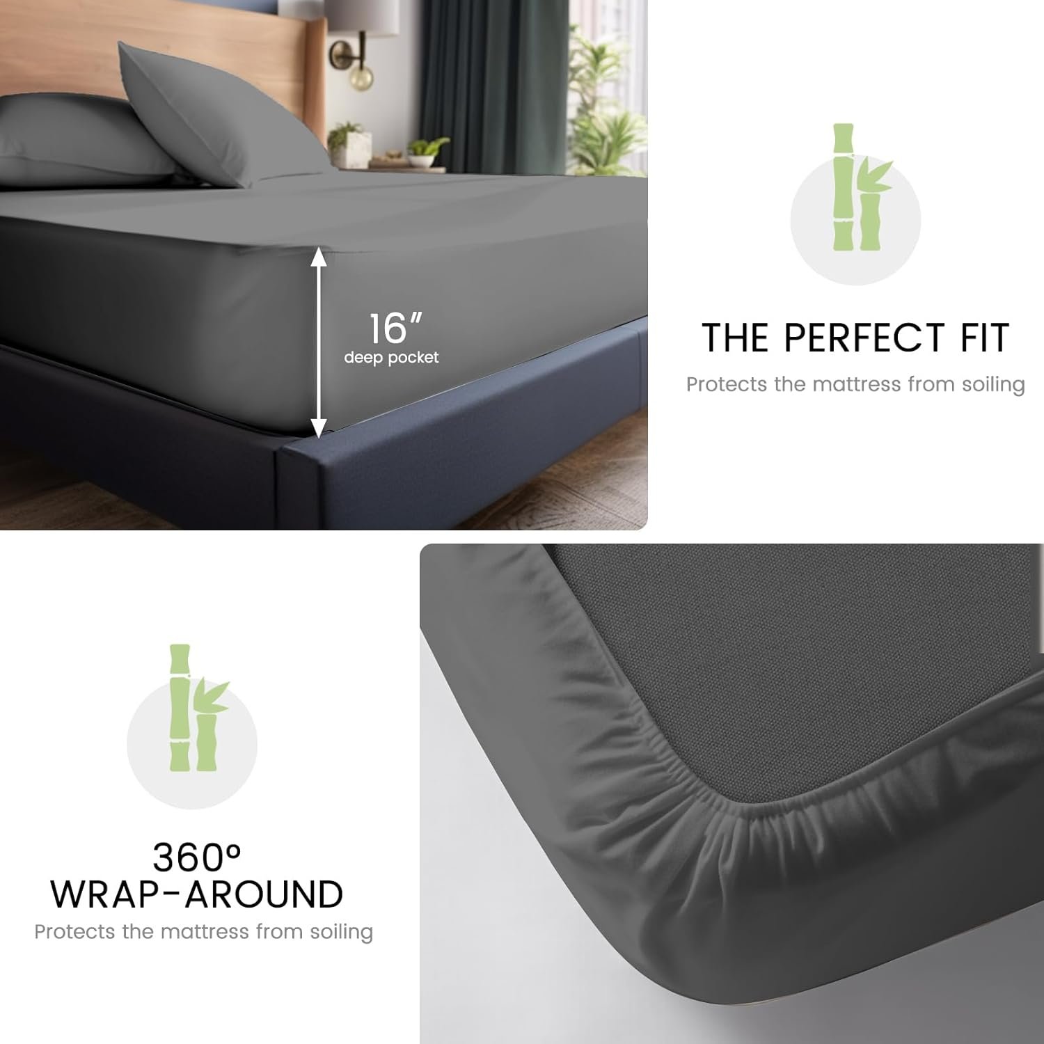 Cloudland Organic Bamboo Fiber Bed Sheets Bamboo 400Tc Sheet Set Bamboo Viscose Flat Sheets