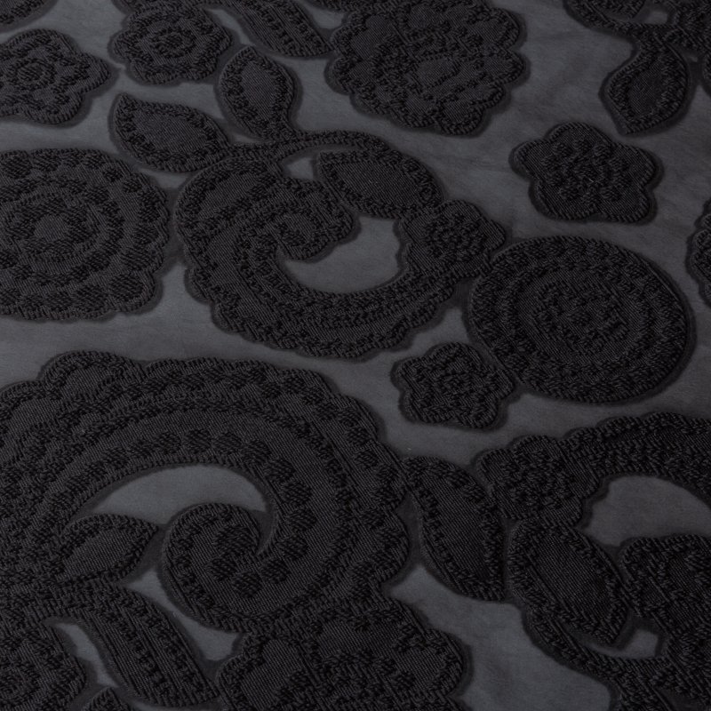 KEER Factory Custom Wholesale TDD26M-L wholesale chiffon floral jacquard pattern black dark brocade clothing accessories woven fabric