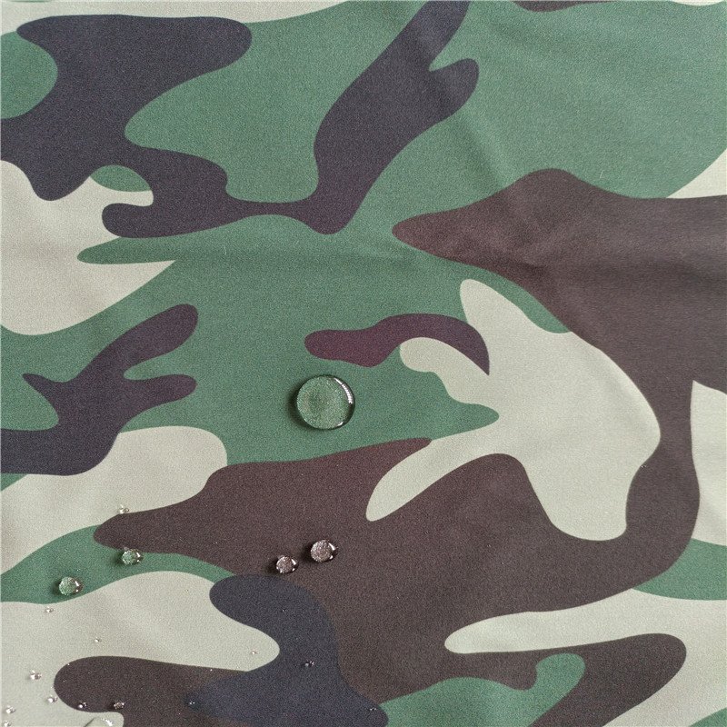Faux Linen Polyester Camouflage Printed Oxford Canvas Fabrics