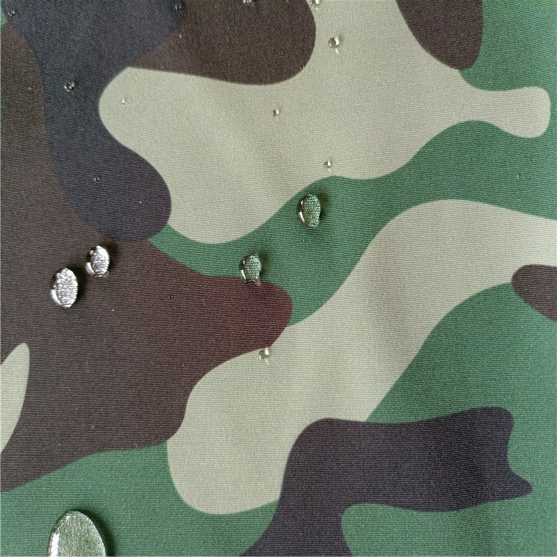 Faux Linen Polyester Camouflage Printed Oxford Canvas Fabrics