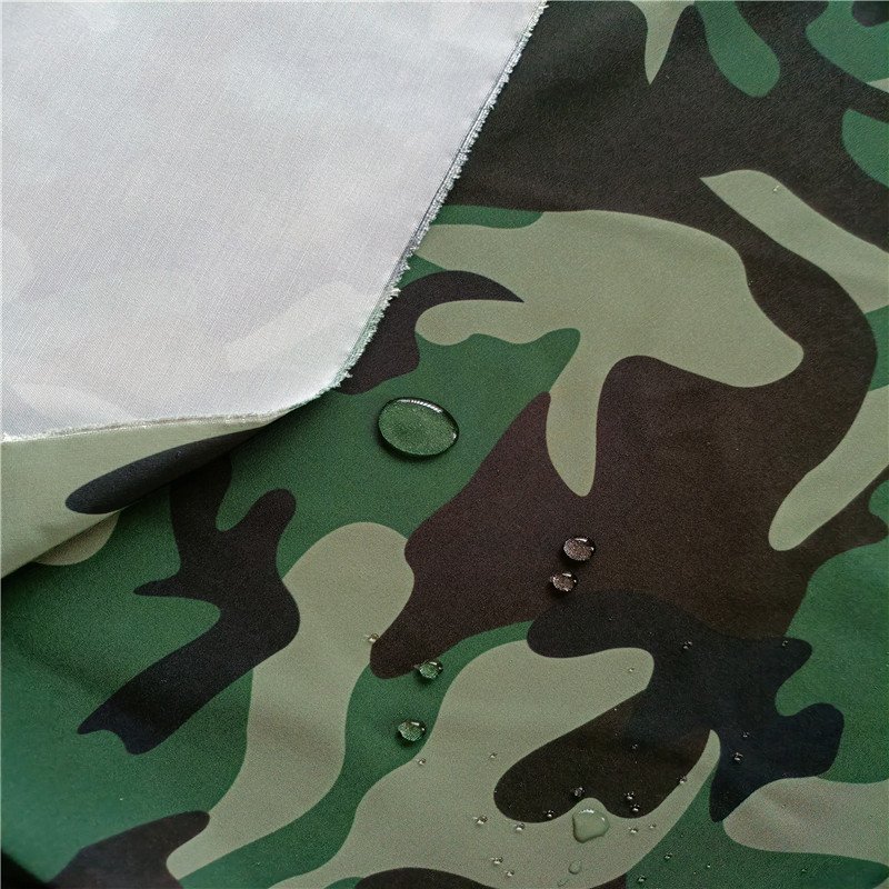 Faux Linen Polyester Camouflage Printed Oxford Canvas Fabrics