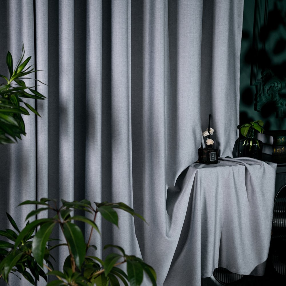 Hot Sale Soft Linen Drapes for Living room 90% Blackout Curtain Long Length Cafe Curtain