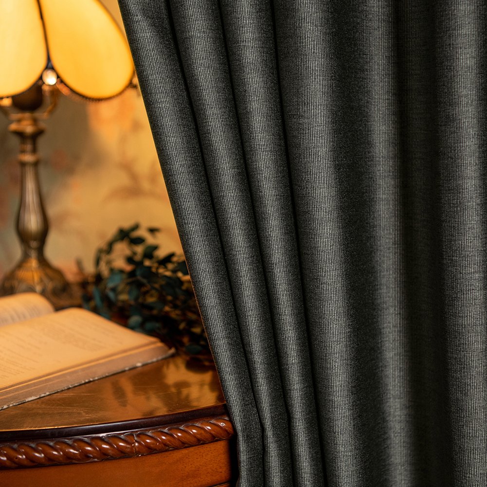 Hot Sale Soft Linen Drapes for Living room 90% Blackout Curtain Long Length Cafe Curtain