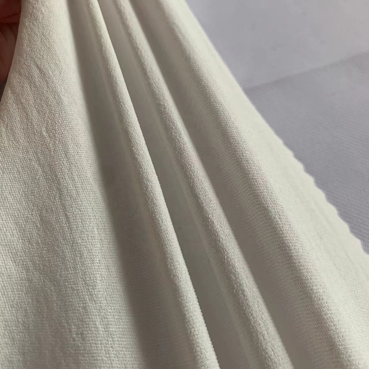 Smooth Soft crinkle 100% polyester CEY mechanical stretch woven fabric for women's wear