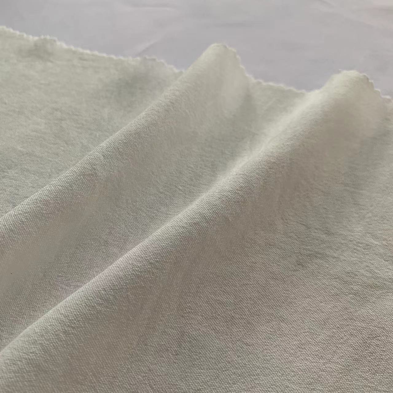 Smooth Soft crinkle 100% polyester CEY mechanical stretch woven fabric for women's wear