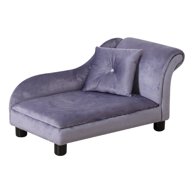 Luxury flannel dog furniture pet bed with pillow pet sofa bed