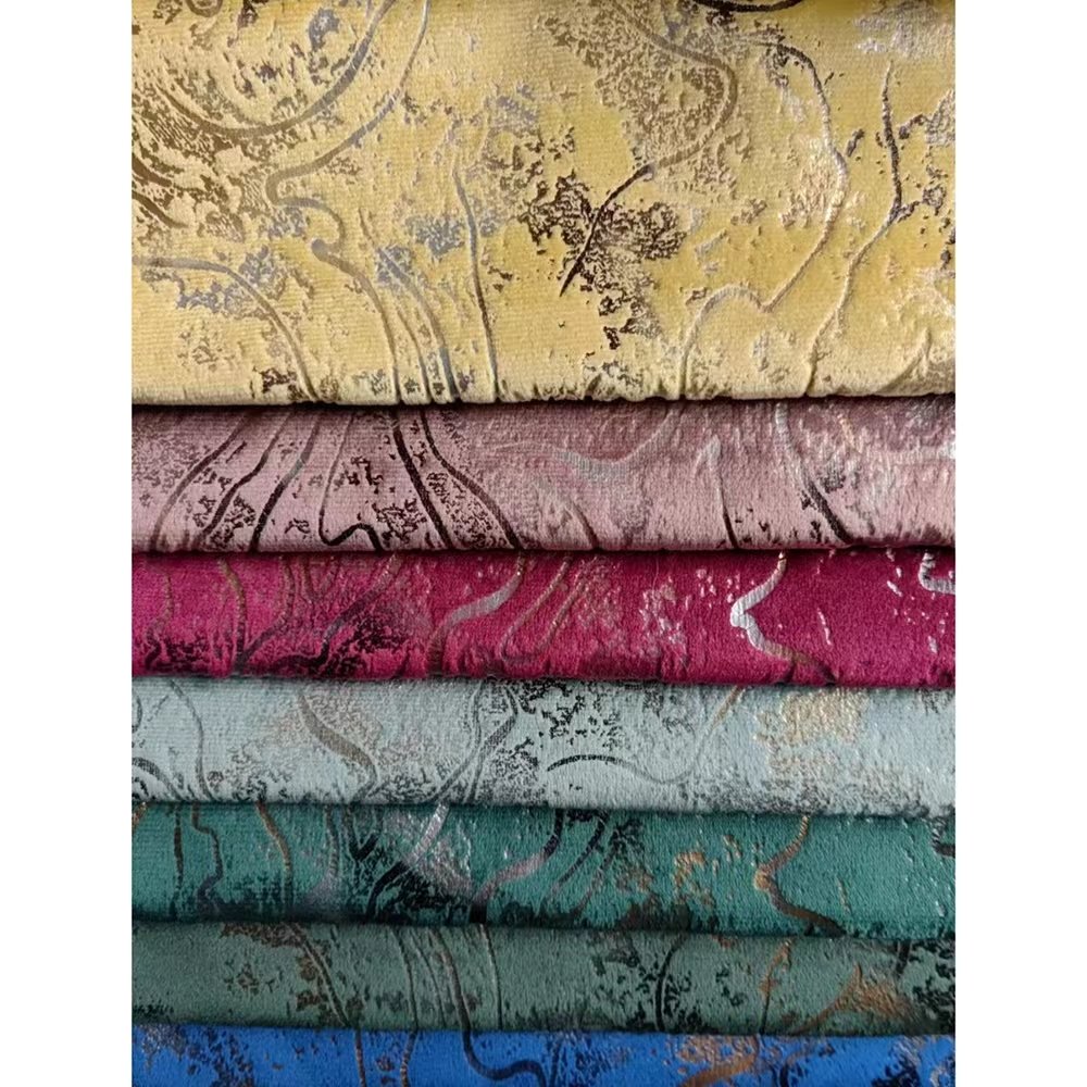 Wholesale Cheapest Best Quality 100% Polyester bronzing velvet upholstery furniture digital fabric