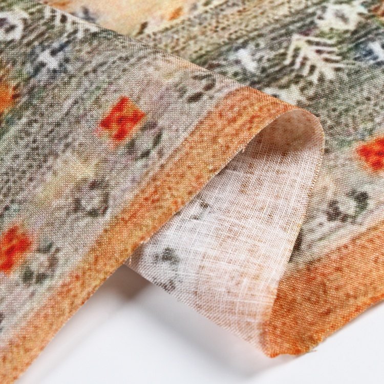 C-627 Beautiful Design 100% Linen with Print OEKO-TEX STANDARD 100 OEM Accept Sustainable