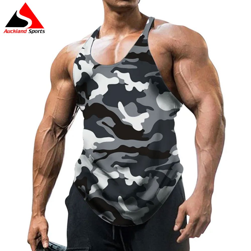 Camouflage Summer Fitness Tank Top Men Bodybuilding New Gyms Breathable Clothing Fitness Men Shirt Slim Fit Vests Singlets