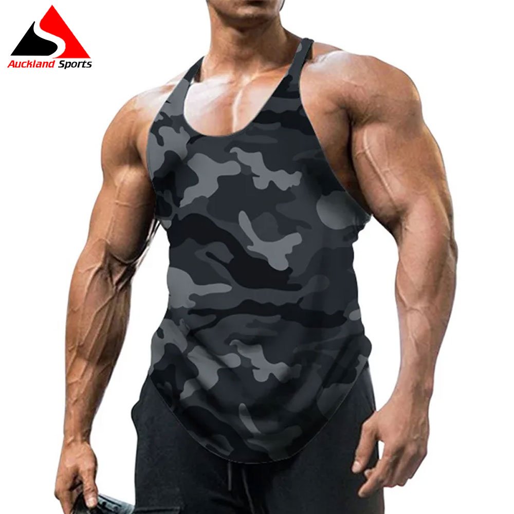 Camouflage Summer Fitness Tank Top Men Bodybuilding New Gyms Breathable Clothing Fitness Men Shirt Slim Fit Vests Singlets