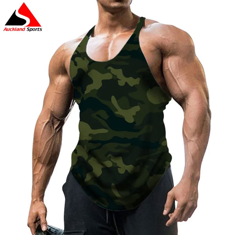 Camouflage Summer Fitness Tank Top Men Bodybuilding New Gyms Breathable Clothing Fitness Men Shirt Slim Fit Vests Singlets