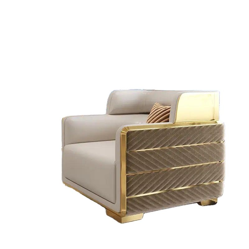 Modern living room furniture assembly L-shaped leather sofa with USB port Bluetooth sound corner sofa set