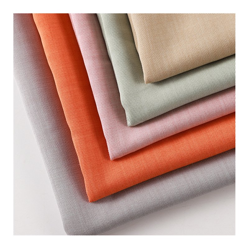170D Four-Way Spandex Loris Twill Solid Dyeing Two-Tone 100% Poly Crushed Woven Stretch Lolis Fabric for Garments