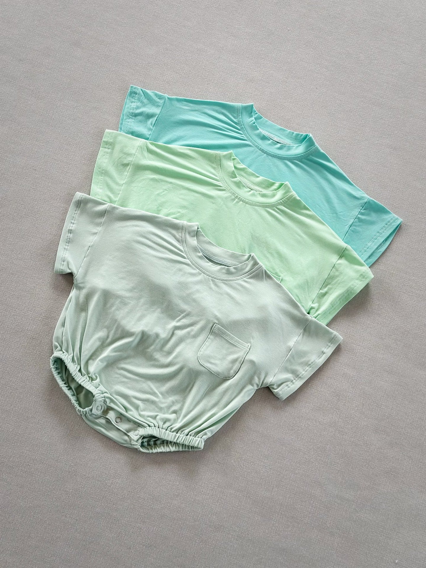 2024 Kid Summer Bamboo Fabric baby Jumpsuit Short Sleeves Kids Romper
