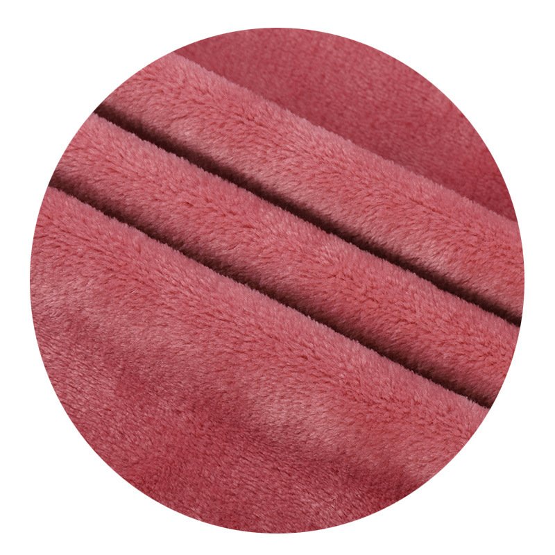 Factory Direct Sale 100 Polyester Plain Color Double Sided Flannel 288F Knitted Flannel For Homewear Pajamas Blanket