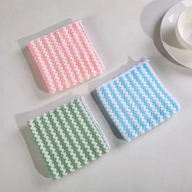 Wholesales Kitchen Cationic Fabric Towels Easy Clean Reusable Super Absorbent Microfiber Cleaning Cloths