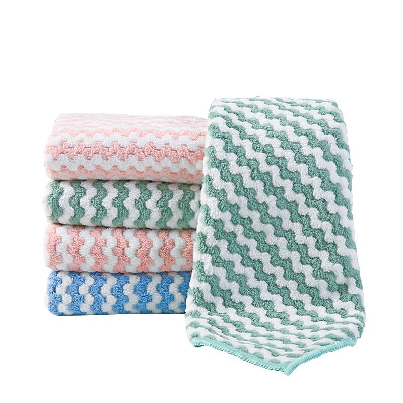 Wholesales Kitchen Cationic Fabric Towels Easy Clean Reusable Super Absorbent Microfiber Cleaning Cloths