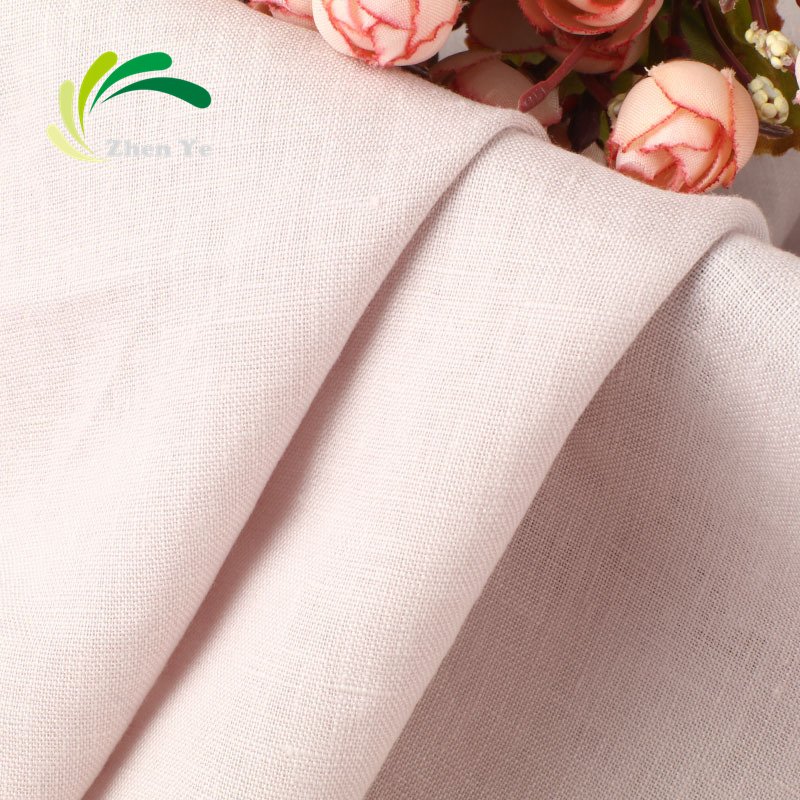 High quality wholesale soft washed flax textile 36S light weight stone washed pure linen fabric for shirt dress cloth