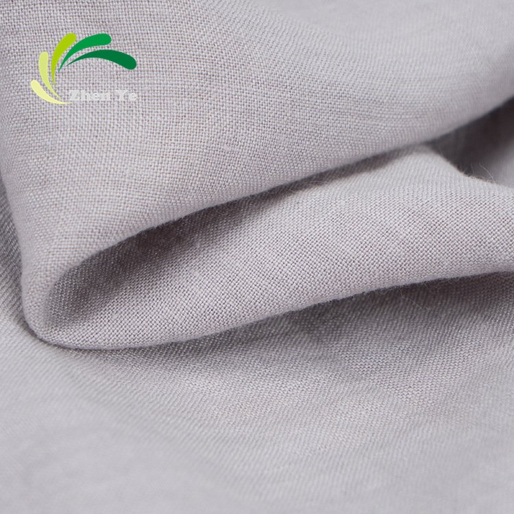 High quality wholesale soft washed flax textile 36S light weight stone washed pure linen fabric for shirt dress cloth