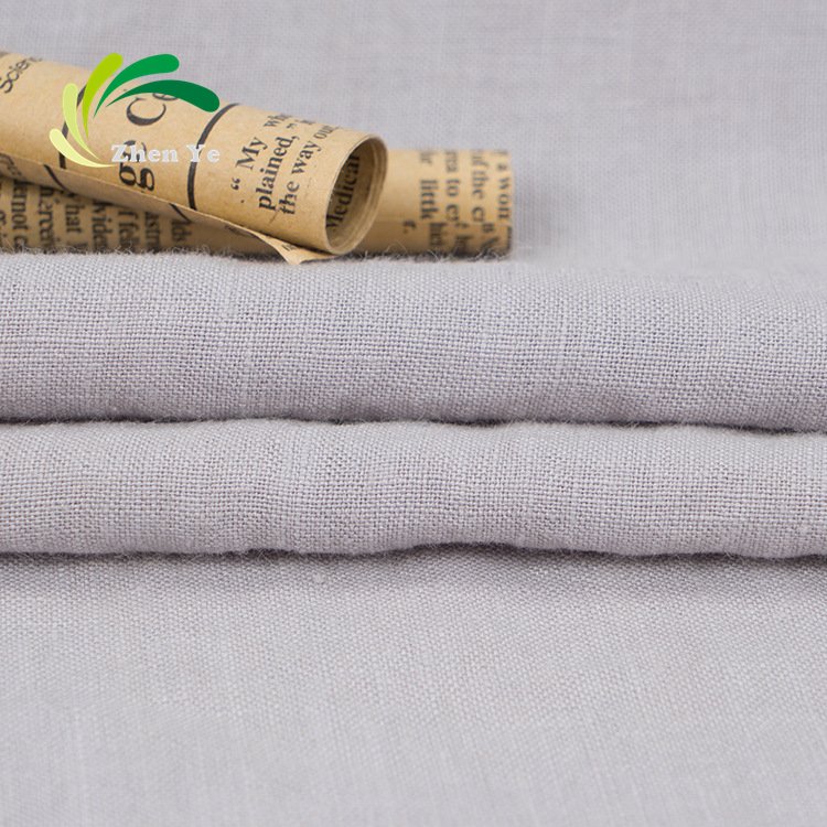 High quality wholesale soft washed flax textile 36S light weight stone washed pure linen fabric for shirt dress cloth