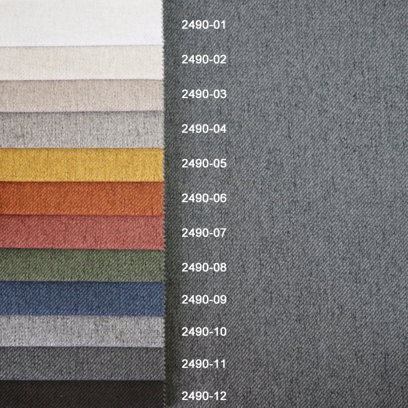 2490 Africa Custom Sofa 142cm 100% Polyester Easy Clean Upholstery Knitted Linen Material Heavy 320gsm Flax Linen Fabric