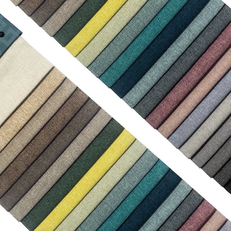 2024 Top Selling Product Nice Structured Delicate Two Tone Linen Look Polyester Fabric for Upholstery