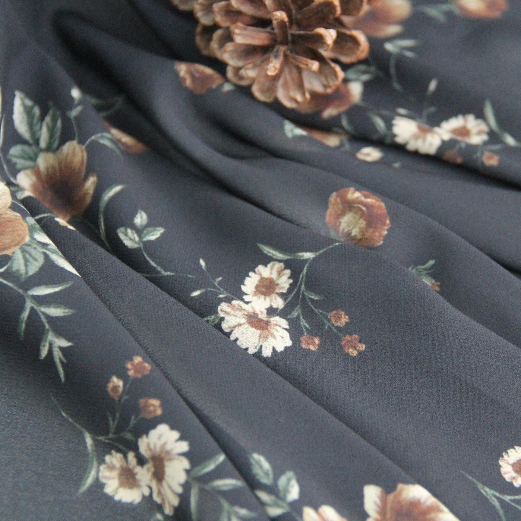Wholesale Chiffon Fabric 100% Polyester Fabric Florals print Fabric Textile for clothing