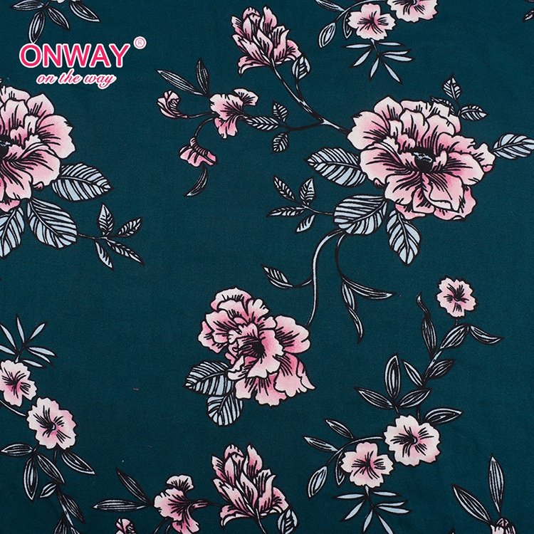 Hot selling fabulous smooth wholesale knitted brushed floral plain dty print fabric