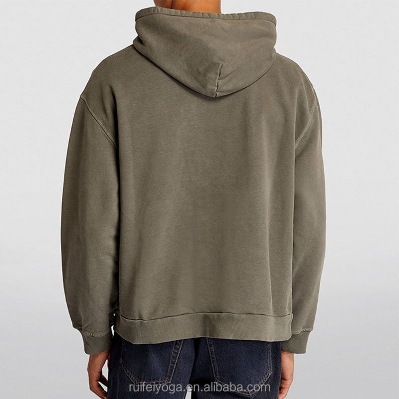 Sustainable Eco Friendly Bamboo Hemp Men Hoodie Streetwear Pullover Recycled Clothing Vintage Fleece Organic Cotton Hoodie