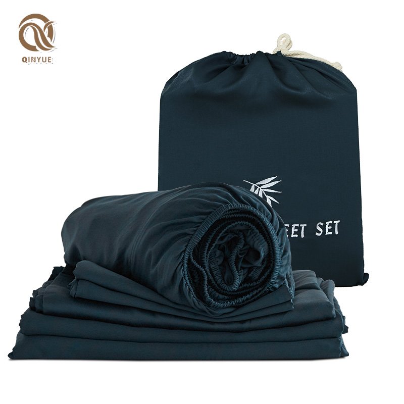 OEM Super Soft King Size 4 Pie 100% Cooling Breathable Machine Washable Envelope Pillowcases Bamboo Sheets Set