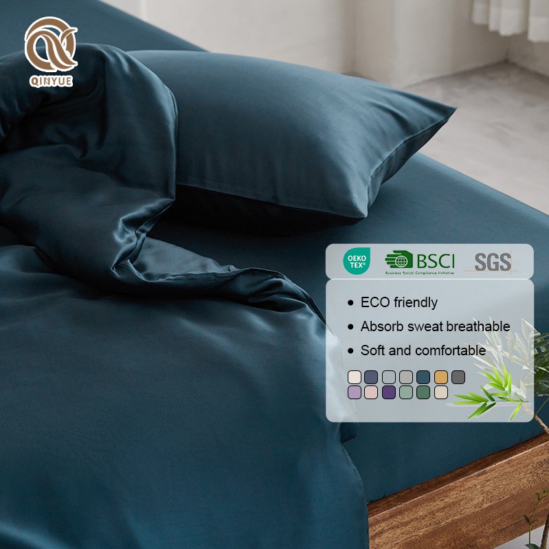 OEM Super Soft King Size 4 Pie 100% Cooling Breathable Machine Washable Envelope Pillowcases Bamboo Sheets Set