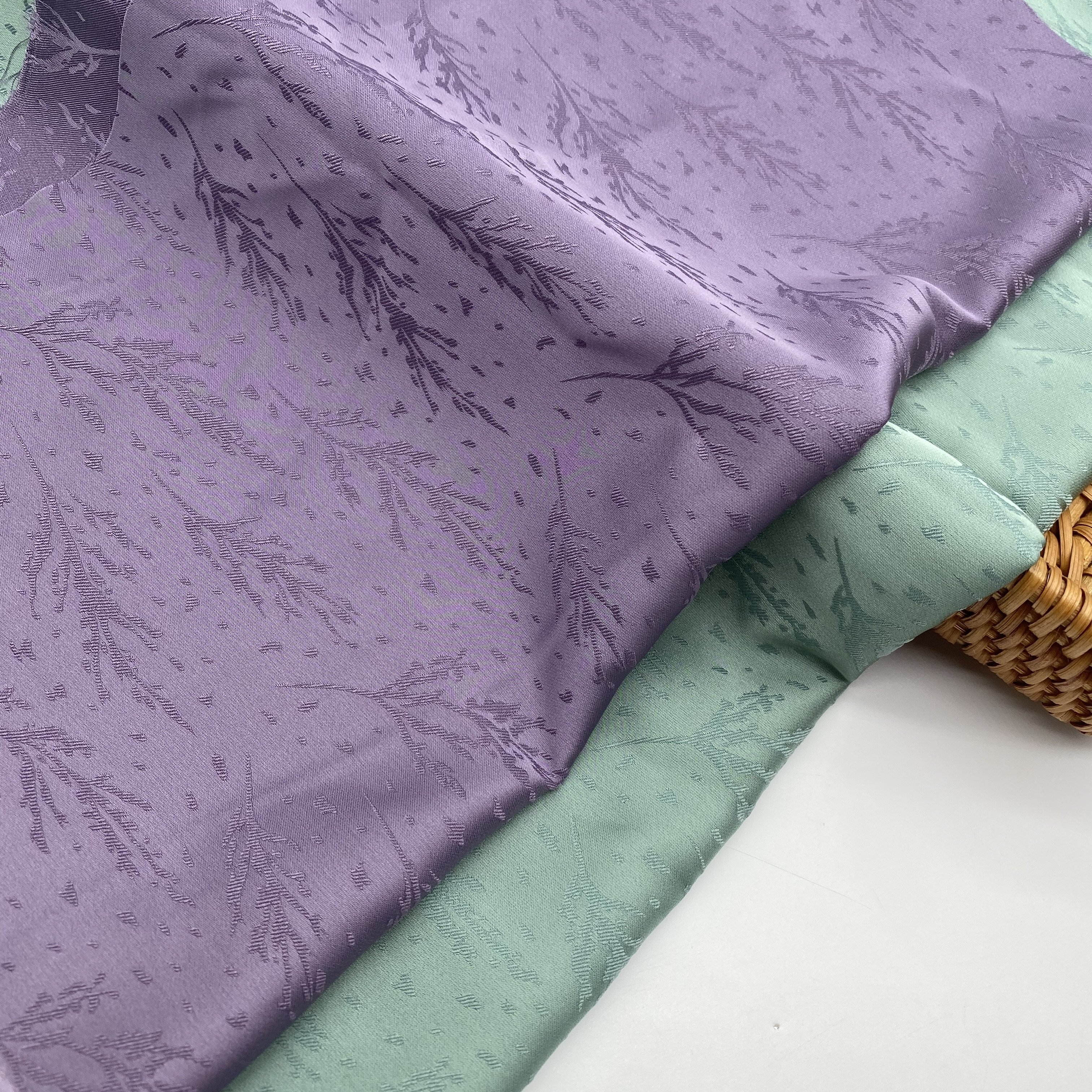 dress material New design flower pattern wholesale satin fabric jacquard satin fabrics for clothing garment pajamas sleepwear