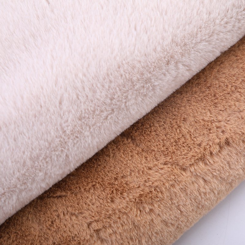 NEW super soft 10mm pile 100% Anti-Shed rabbit faux fur plush fabric For garment slippers shoes
