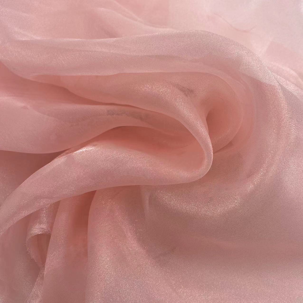 Factory direct sale reasonable price beautiful shiny cloud gauze lightweight organza fabric for wedding dress