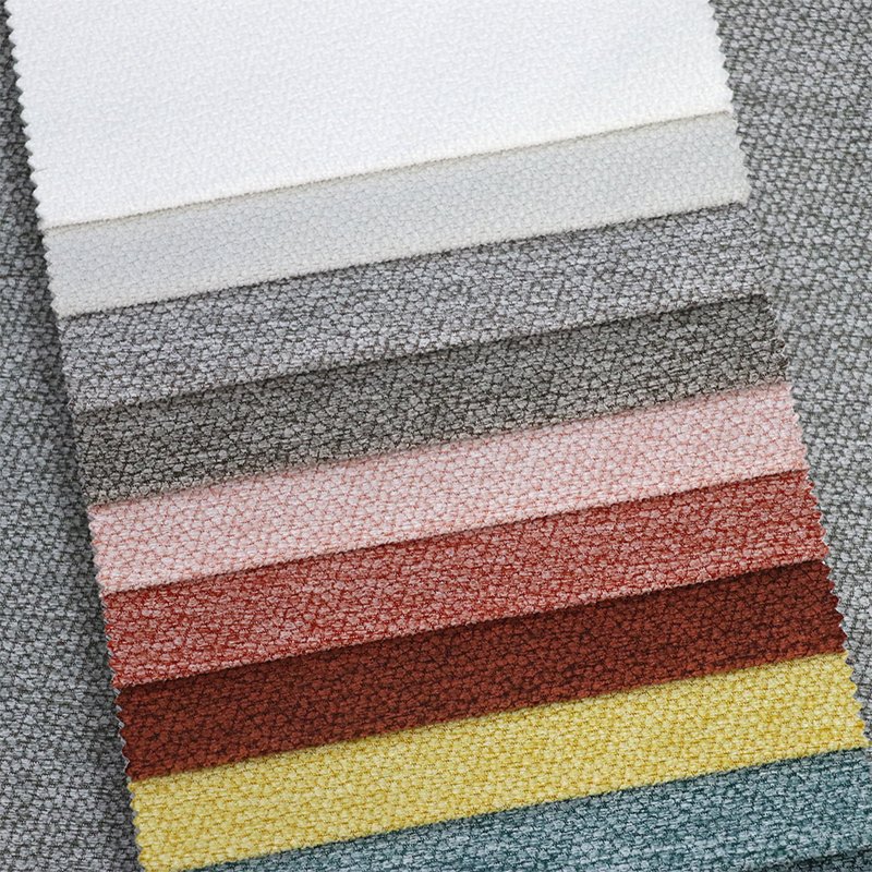 2484 Home Textile Custom Waterproof Oilproof Living Room Easy Clean 310gsm Cushion 100% Polyester Flax Linen Fabric for Sofa