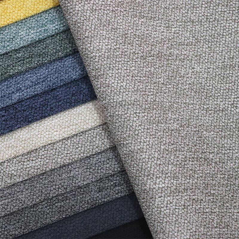 2484 Home Textile Custom Waterproof Oilproof Living Room Easy Clean 310gsm Cushion 100% Polyester Flax Linen Fabric for Sofa