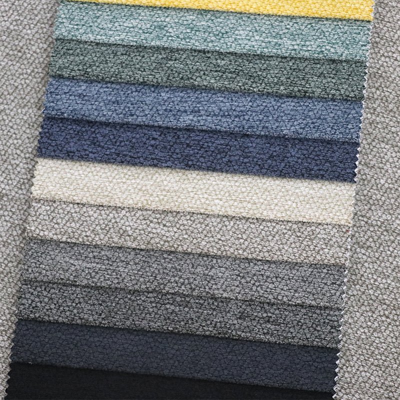 2484 Home Textile Custom Waterproof Oilproof Living Room Easy Clean 310gsm Cushion 100% Polyester Flax Linen Fabric for Sofa