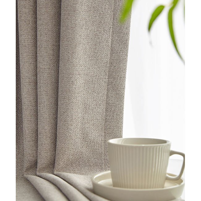 110\" Inch Linen Polyester Fabric Designer Curtains Woven Pattern Hotel Event Drapes Plain Design for Weddings and Lining Use