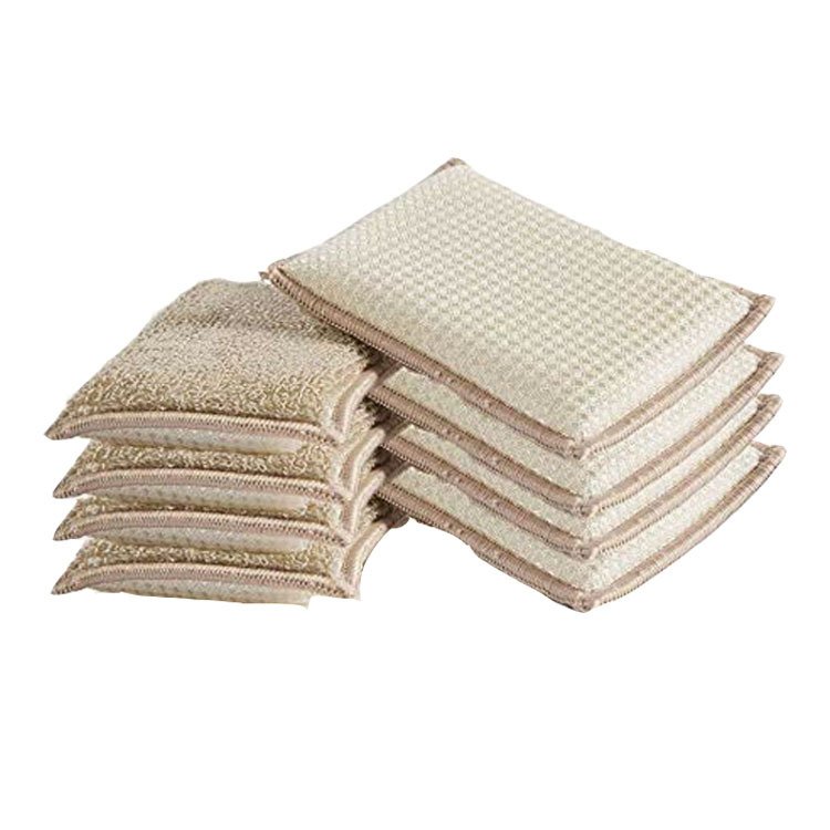 Bamboo fiber magic sponge scouring pad kitchen dish washing clean without oil dishcloth