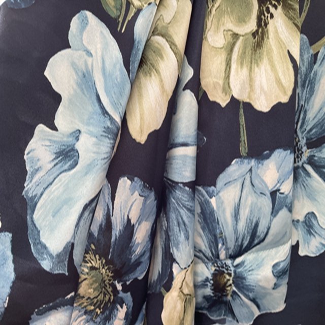 100% polyester Fashion Printed flowers fabric for dresses & Blouses