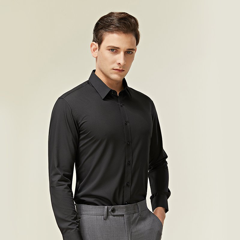 Multi-color Bamboo Fiber Breathable Fabric Professional Formal Men's Long Sleeve Shirt