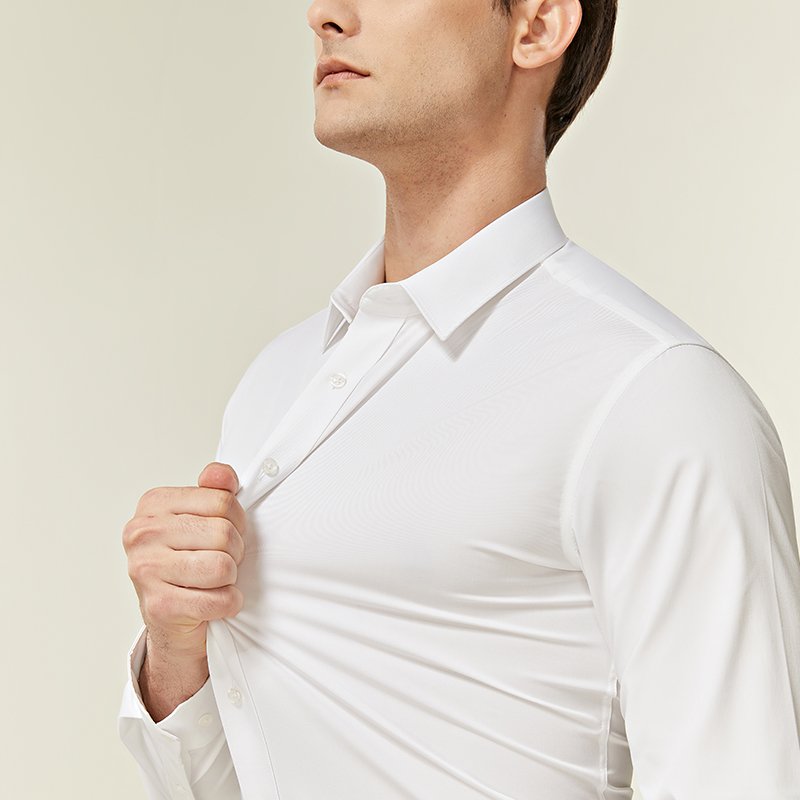 Multi-color Bamboo Fiber Breathable Fabric Professional Formal Men's Long Sleeve Shirt