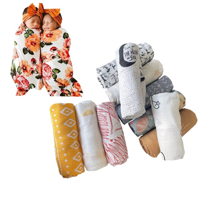 infants gauze Organic Muslin Wrap organic Cotton Baby Swaddle Blankets cotton fabric muslin baby swaddle blanket for sale