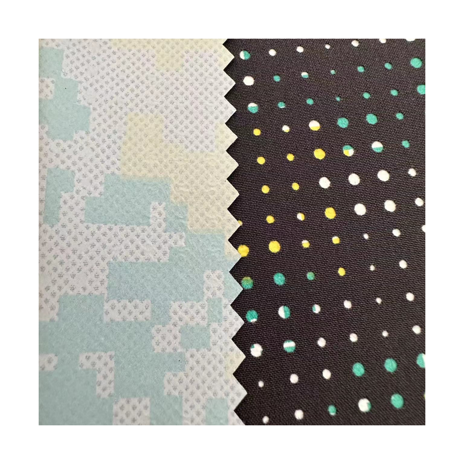 shell Fabric Waterproof Cationic Stretch With Small Holes Bonded Printed TPU Tpu Fabric Jacket Breathable Fabric