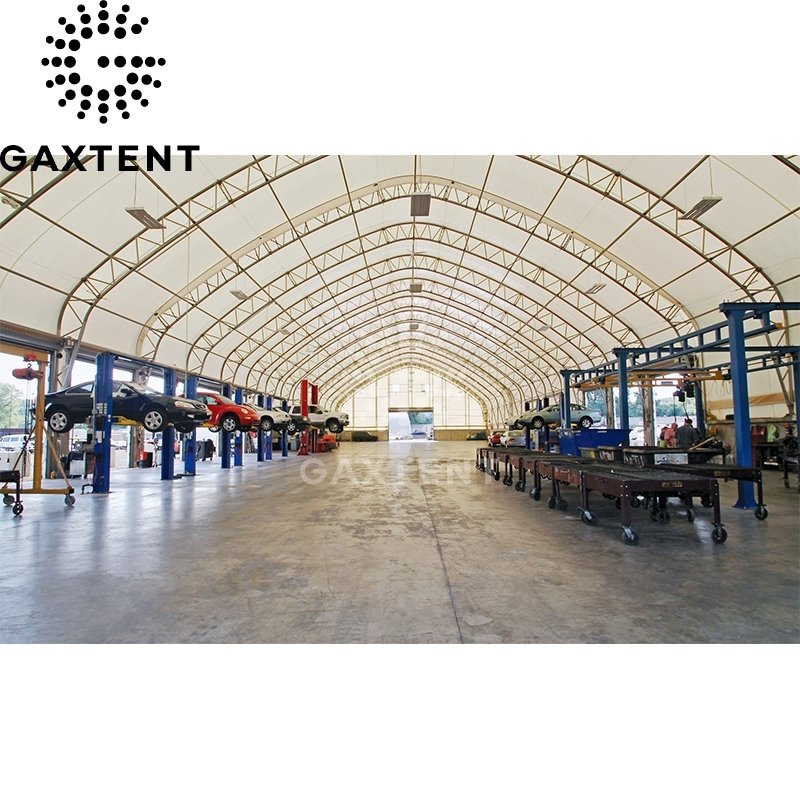 Temporary Fabric Warehouse Storage Tent With Pvc Cover Built For High Wind And Snow Load Capacities In Industrial Environments