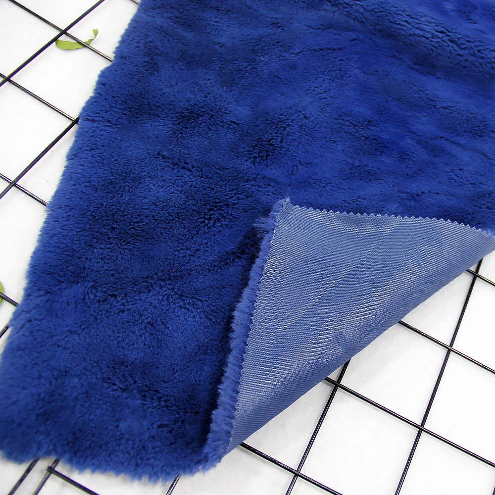 Soft Warm 100% Polyester Imitation Faux Rabbit Hair Fabric Plush Winter Coat Clothing Lining Fabric