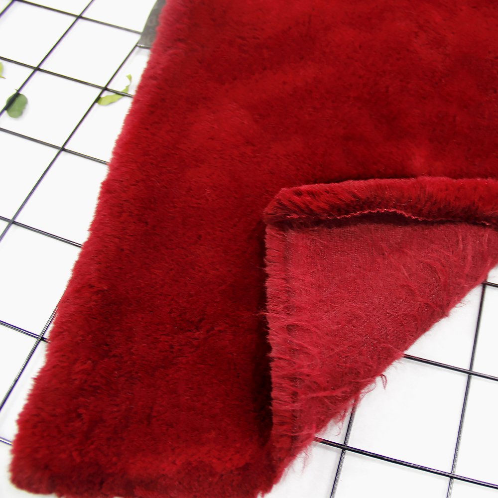 Soft Warm 100% Polyester Imitation Faux Rabbit Hair Fabric Plush Winter Coat Clothing Lining Fabric