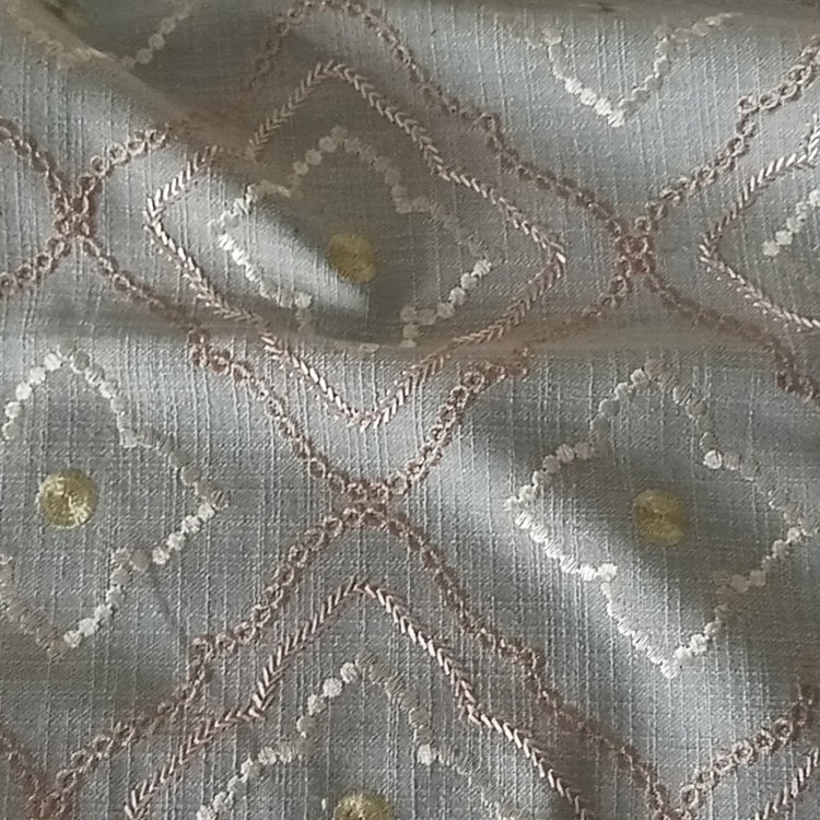 280CM width Fashion Designs And Fashion Colors Embroidery Curtain Fabric for home textile