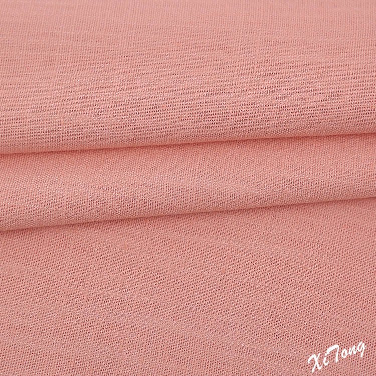 Solid Thick Linen Yarn Multi Colors Micro-Elastic Linen Fabric Draping Anti-Wrinkle Suitable for Spring and Summer Wearing