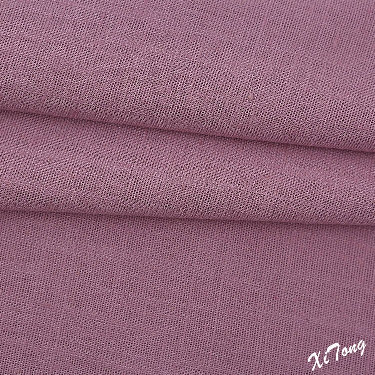 Solid Thick Linen Yarn Multi Colors Micro-Elastic Linen Fabric Draping Anti-Wrinkle Suitable for Spring and Summer Wearing